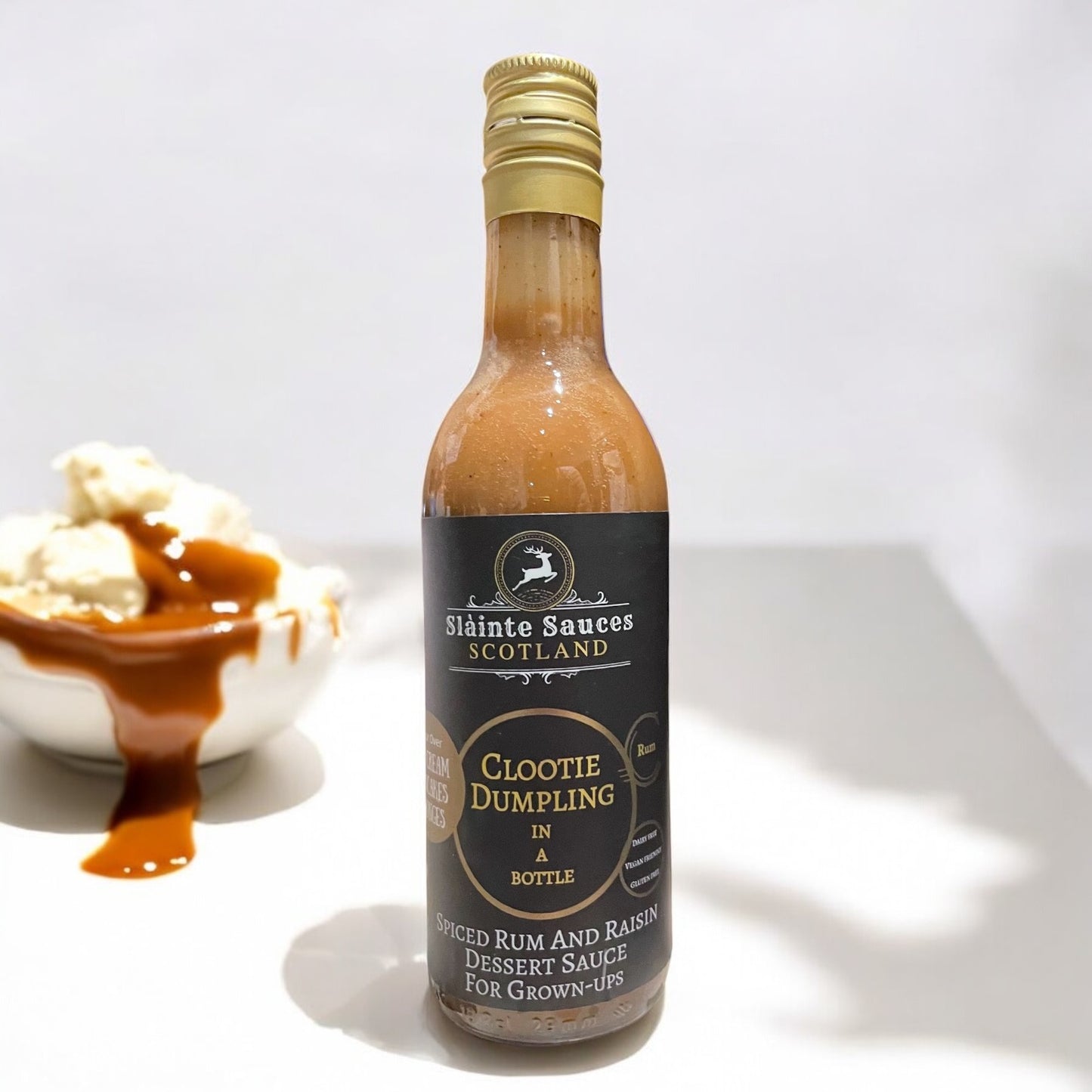 Scottish Dessert Sauce Gift Pack - Cranachan & Clootie Dumpling in a Bottle