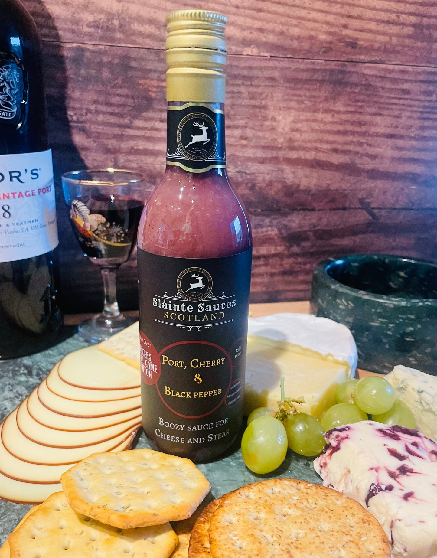 Port, Cherry & Black Pepper β Boozy Gourmet Sauce for Cheese & Steak