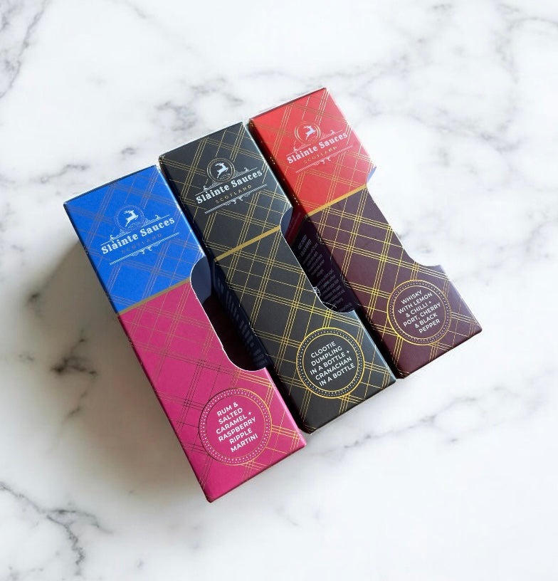 The Ultimate Scottish Gift Box Collection – 3 Duo Sets of Boozy Sauces