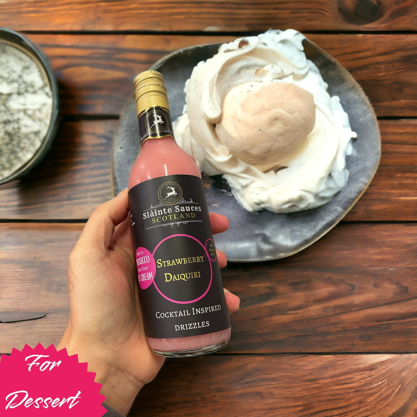 Cocktail inspired dessert sauce Gift Set - Raspberry Ripple Martini & Strawberry Daiquiri