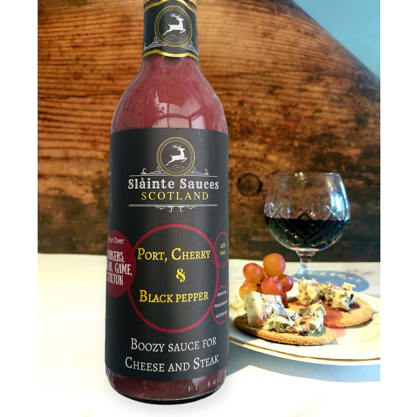 Port, Cherry & Black Pepper β Boozy Gourmet Sauce for Cheese & Steak