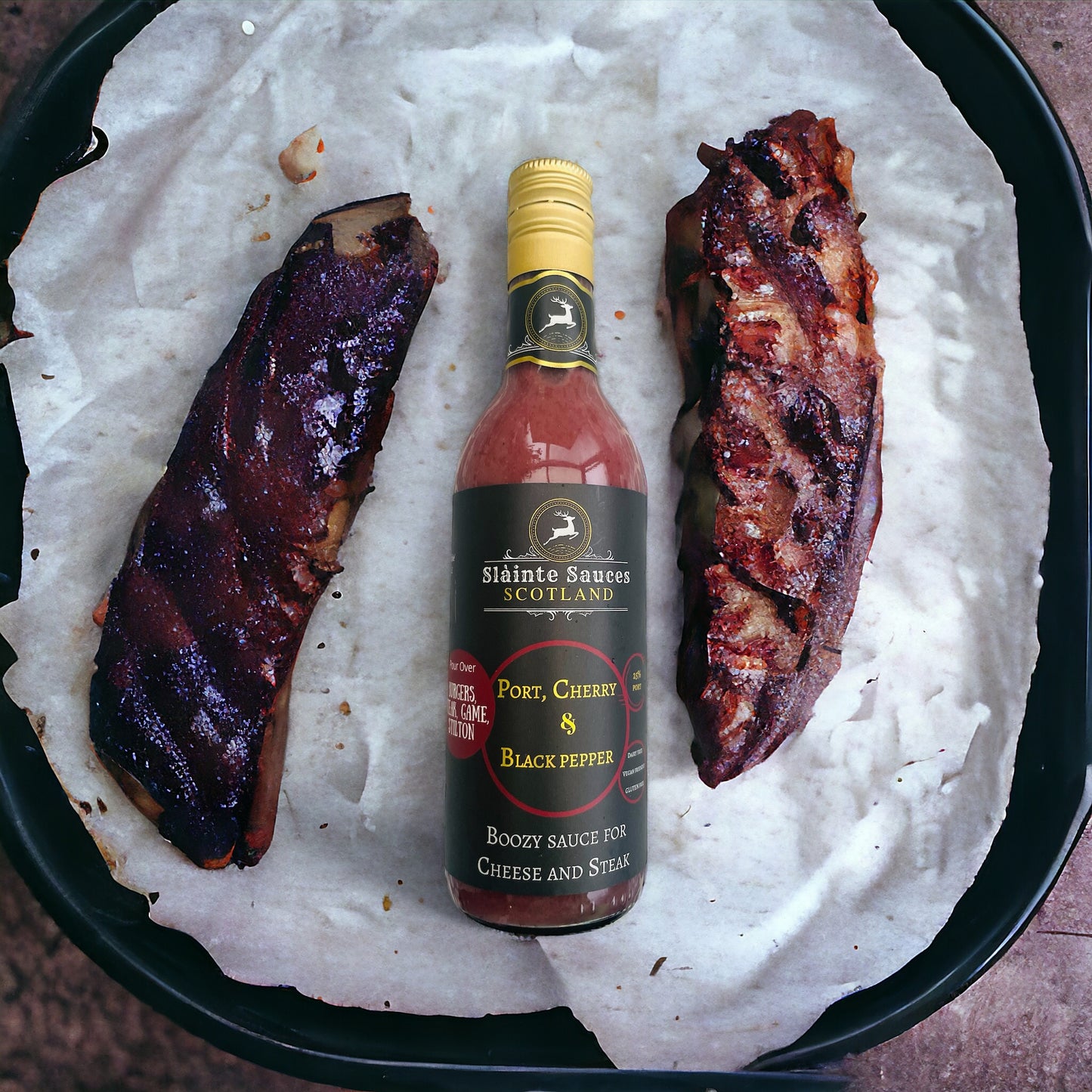 Port, Cherry & Black Pepper β Boozy Gourmet Sauce for Cheese & Steak