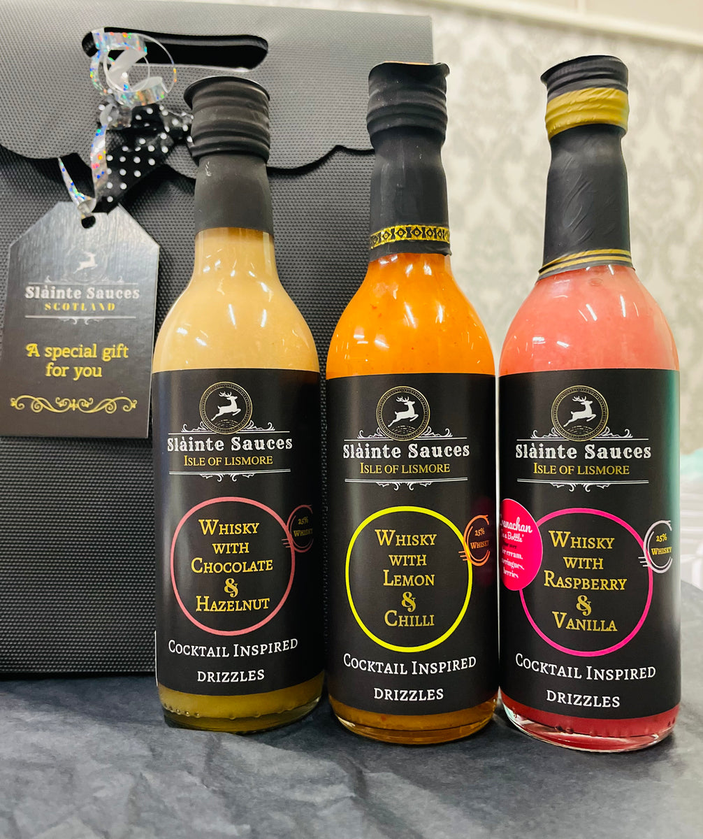 Scottish Whisky Sauce Gift Set of 3 boozy treats Oystercroft