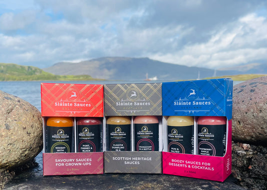 The Ultimate Scottish Gift Box Collection – 3 Duo Sets of Boozy Sauces