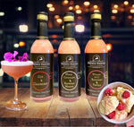 Gift set of gin, whisky, rum dessert sauces