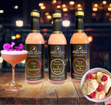 Gift set of gin, whisky, rum dessert sauces