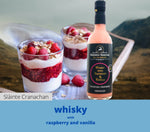 Gift set of gin, whisky, rum dessert sauces